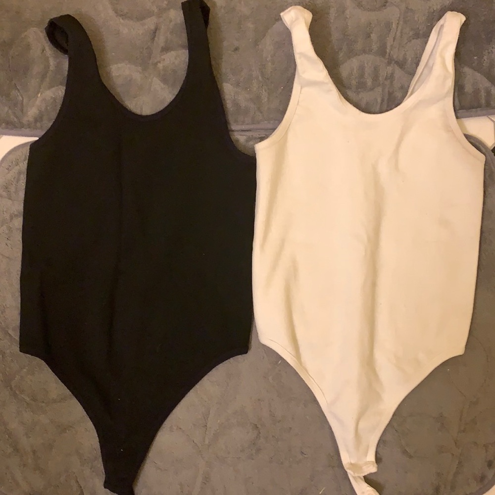 Black and white body suits